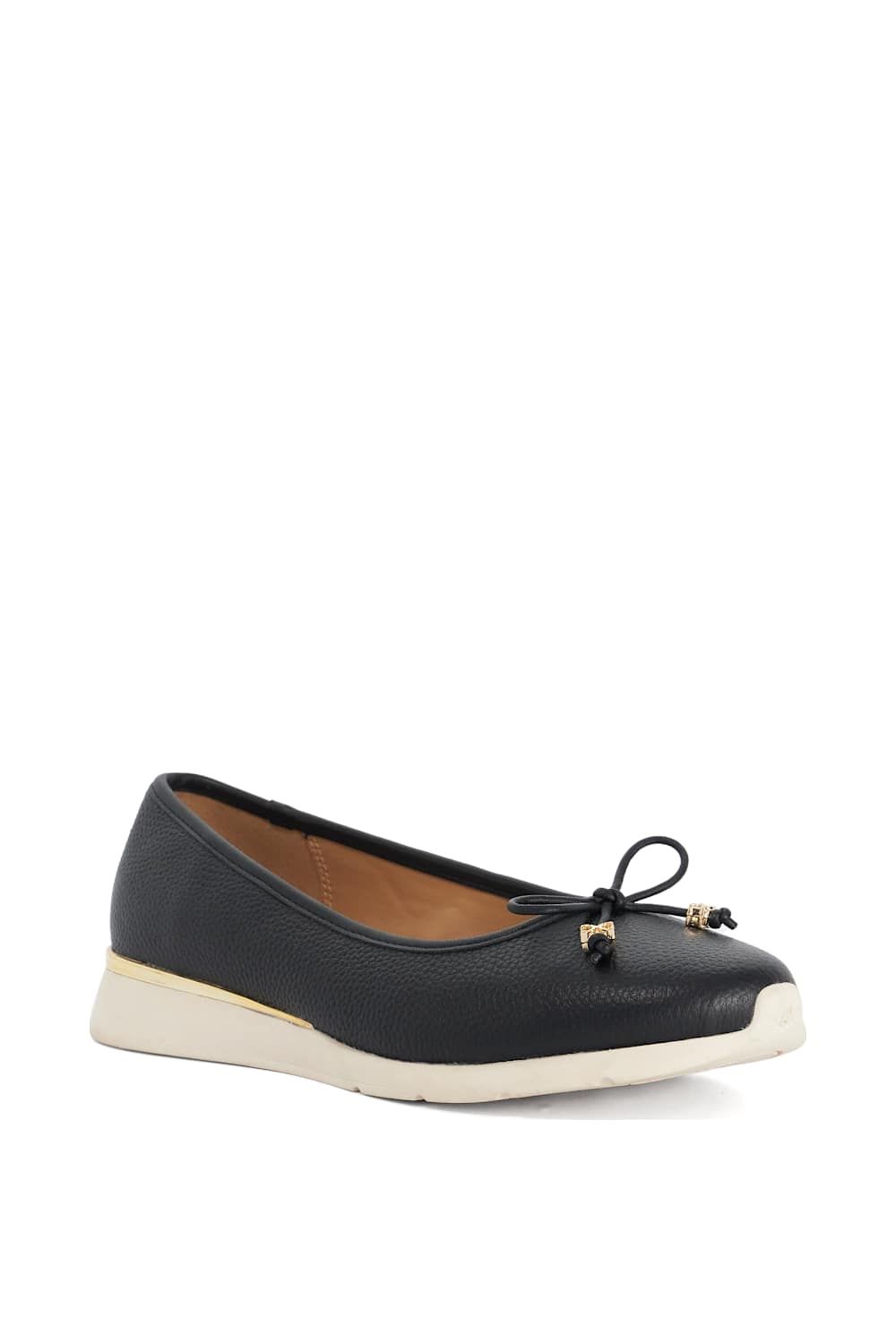 Dune London Highline' Leather Ballet Pumps