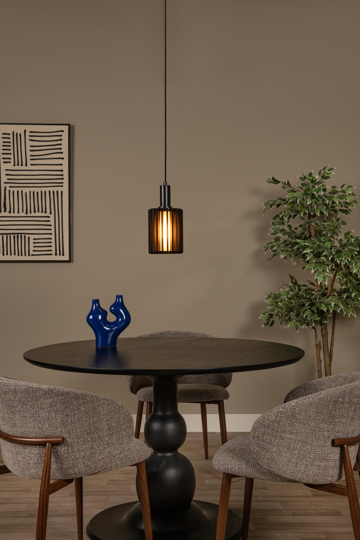 Lucide hanglamp LAMBRES - 1xE27 - Zwart