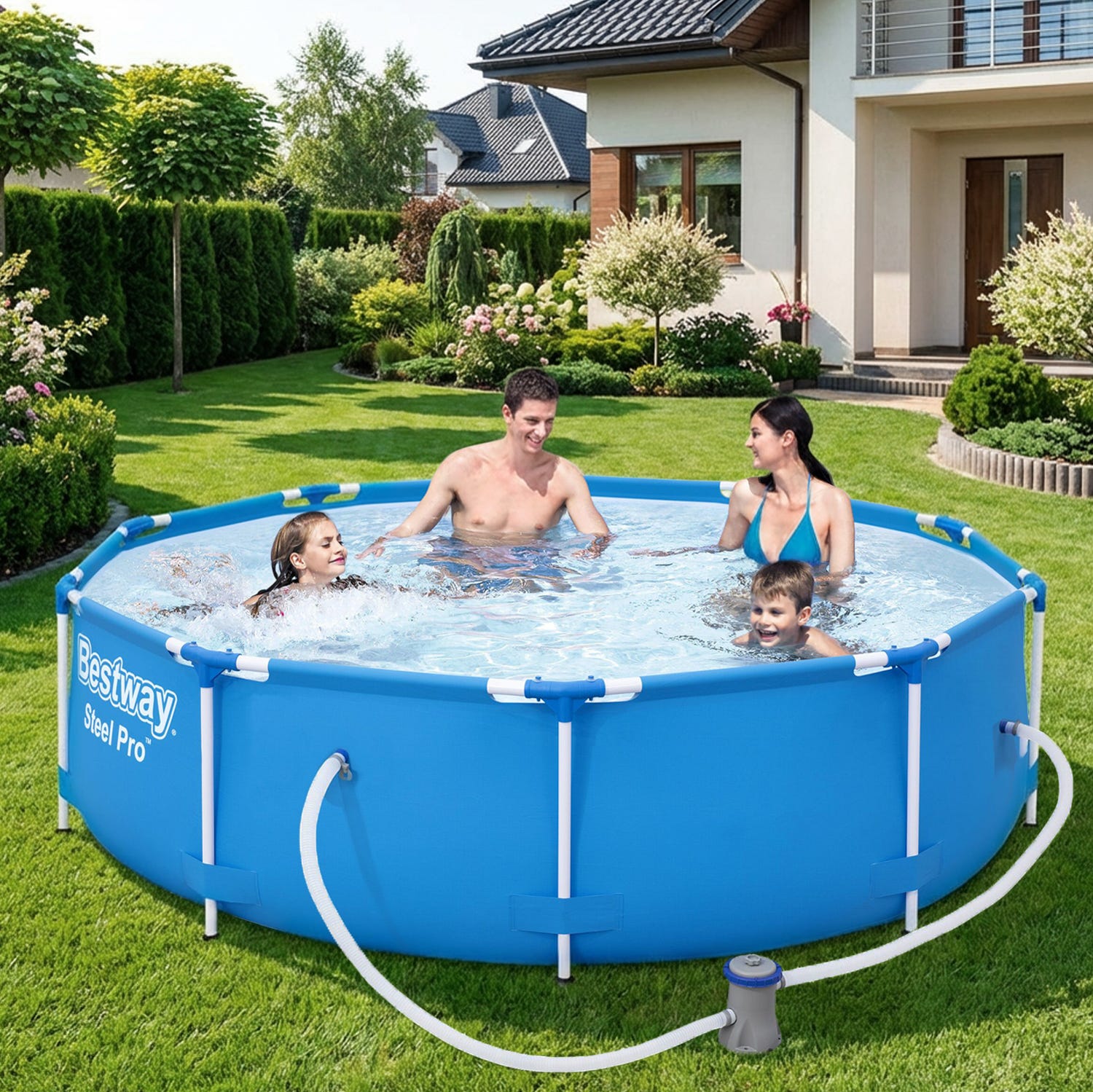 Piscina fuoriterra 305x76 cm Steel Pro Bestway