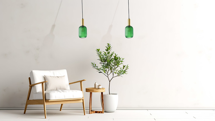 Lampa wisząca Suffolk szklana zielona