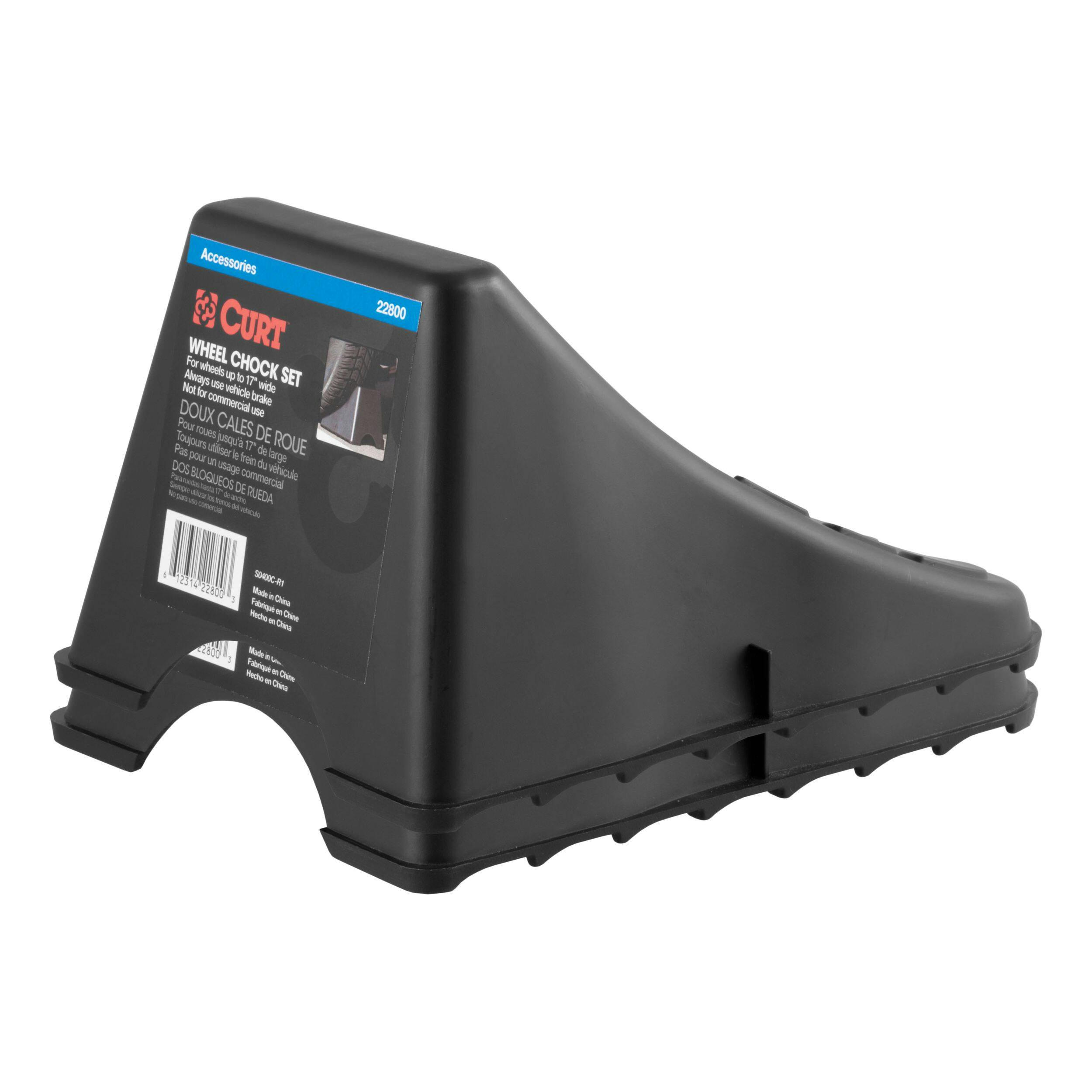 CURT Wheel Chock Set (Up to 17-in Wide Wheels)