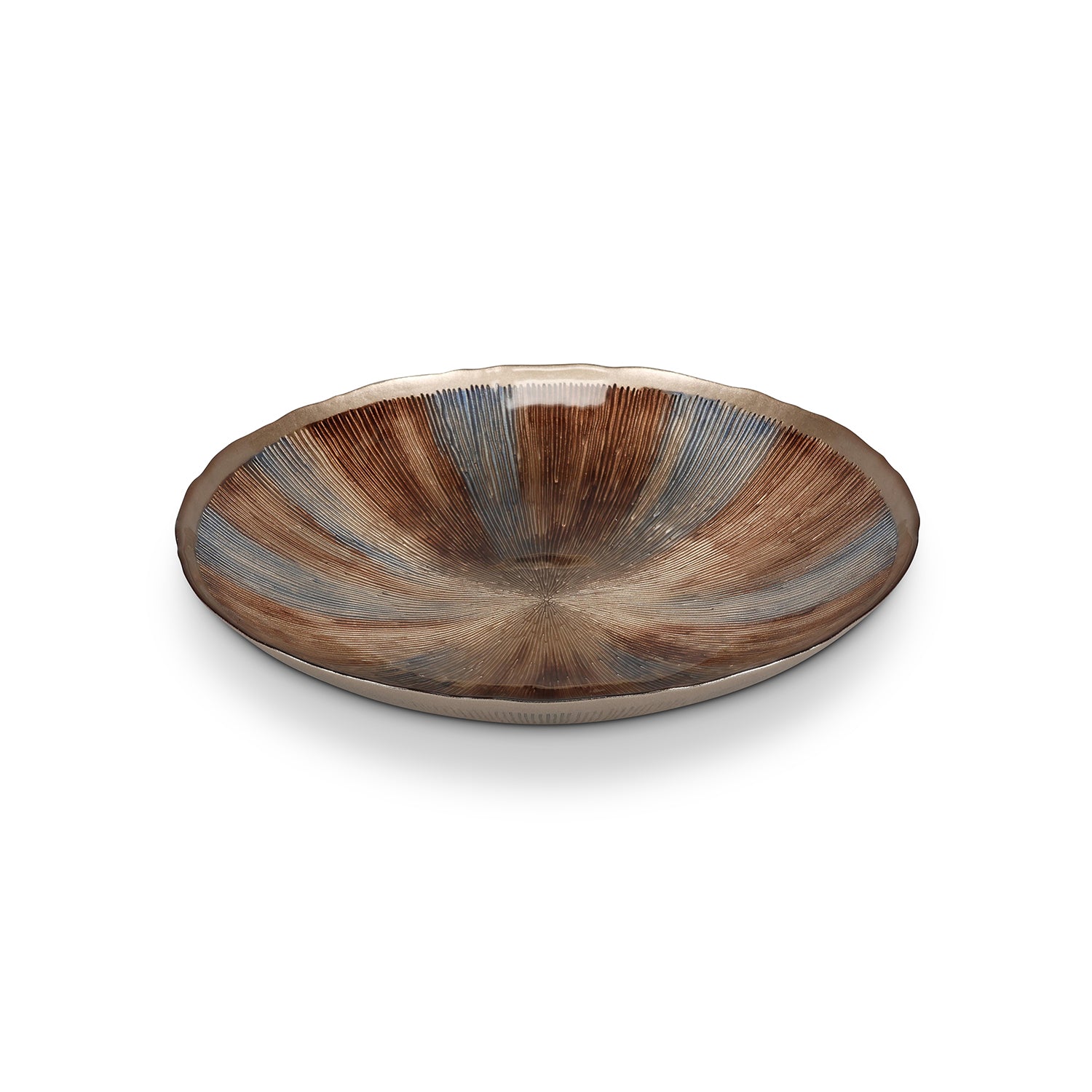 S|P Collection - Sierschaal 40xH6,5cm glas autumn Cosmo