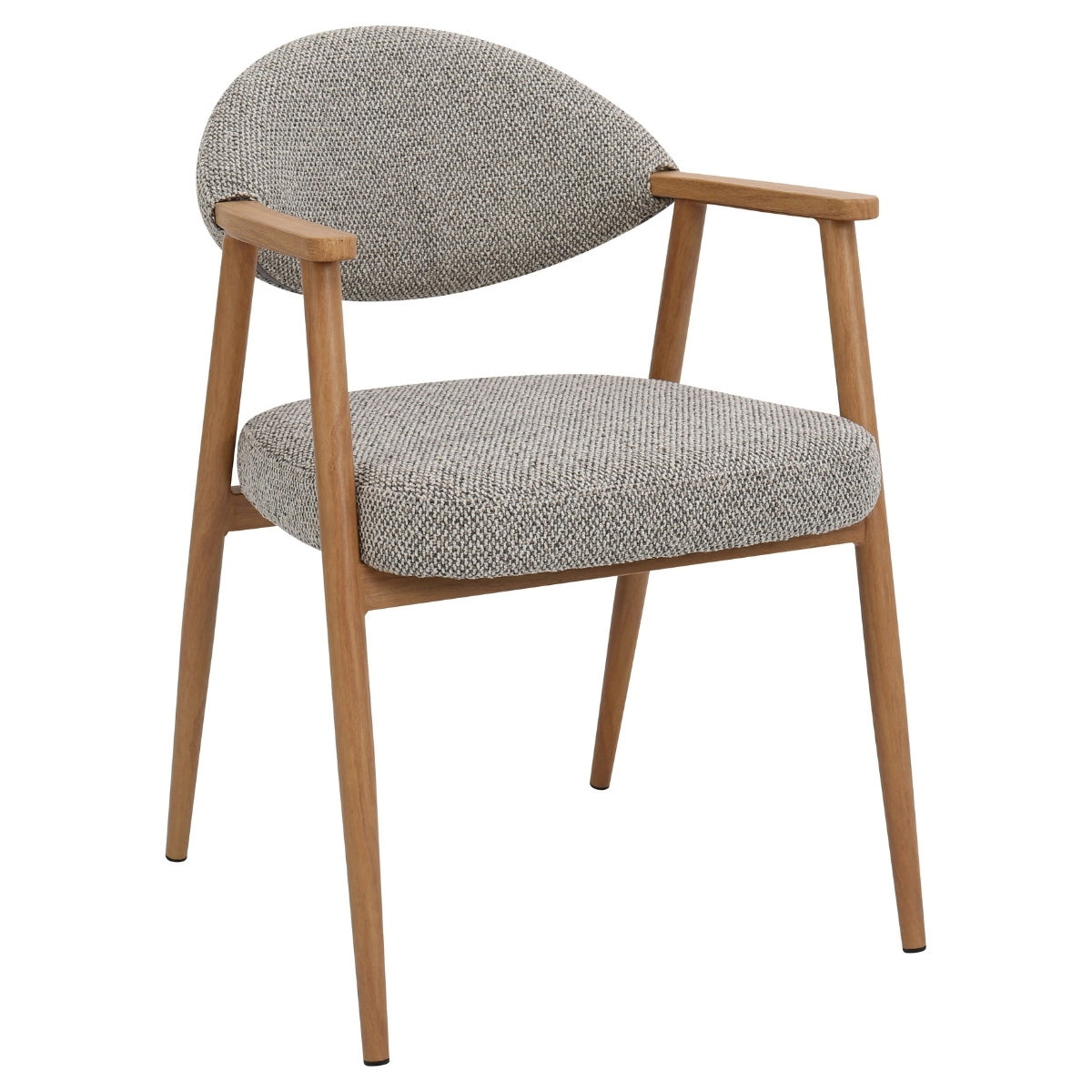 DÉJA Living Eetkamerstoel Karup - Taupe/Naturel - Set van 2