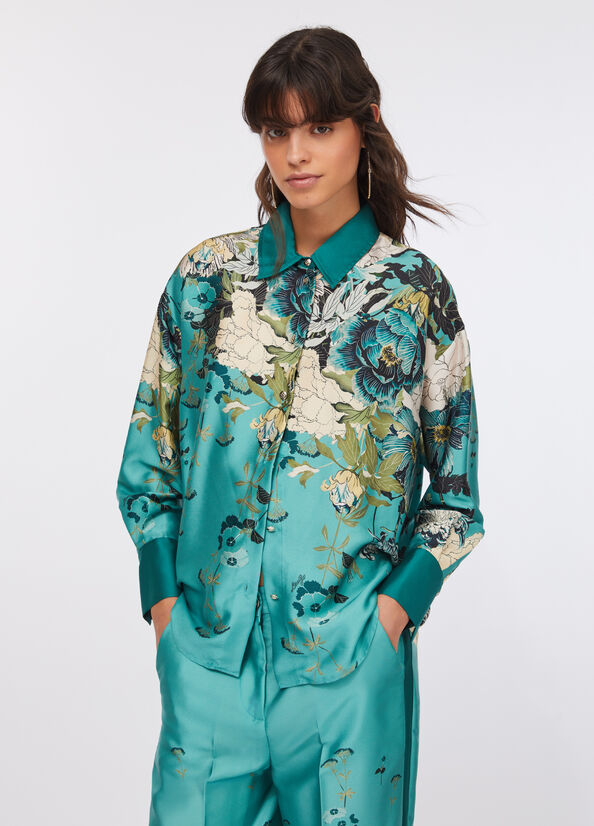Camicia in twill stampato