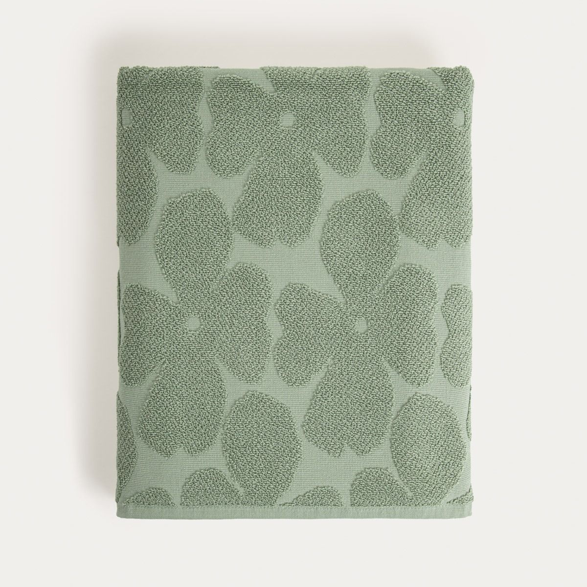Ręcznik FLORES pistacjowy żakardowy 100x150 cm