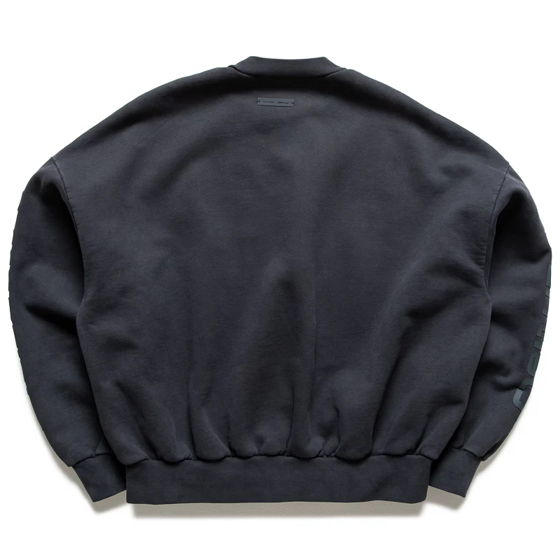 Fear Of God Essentials Los Angeles Heavy Fleece Cropped Sweatshirt - Vintage Black