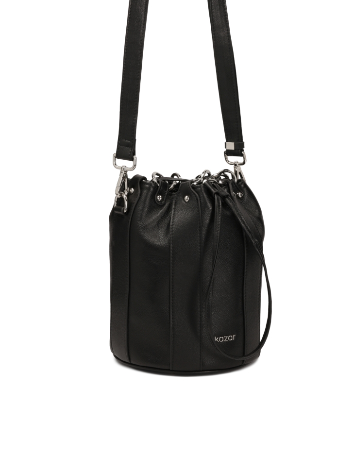 Black leather bag handbag
