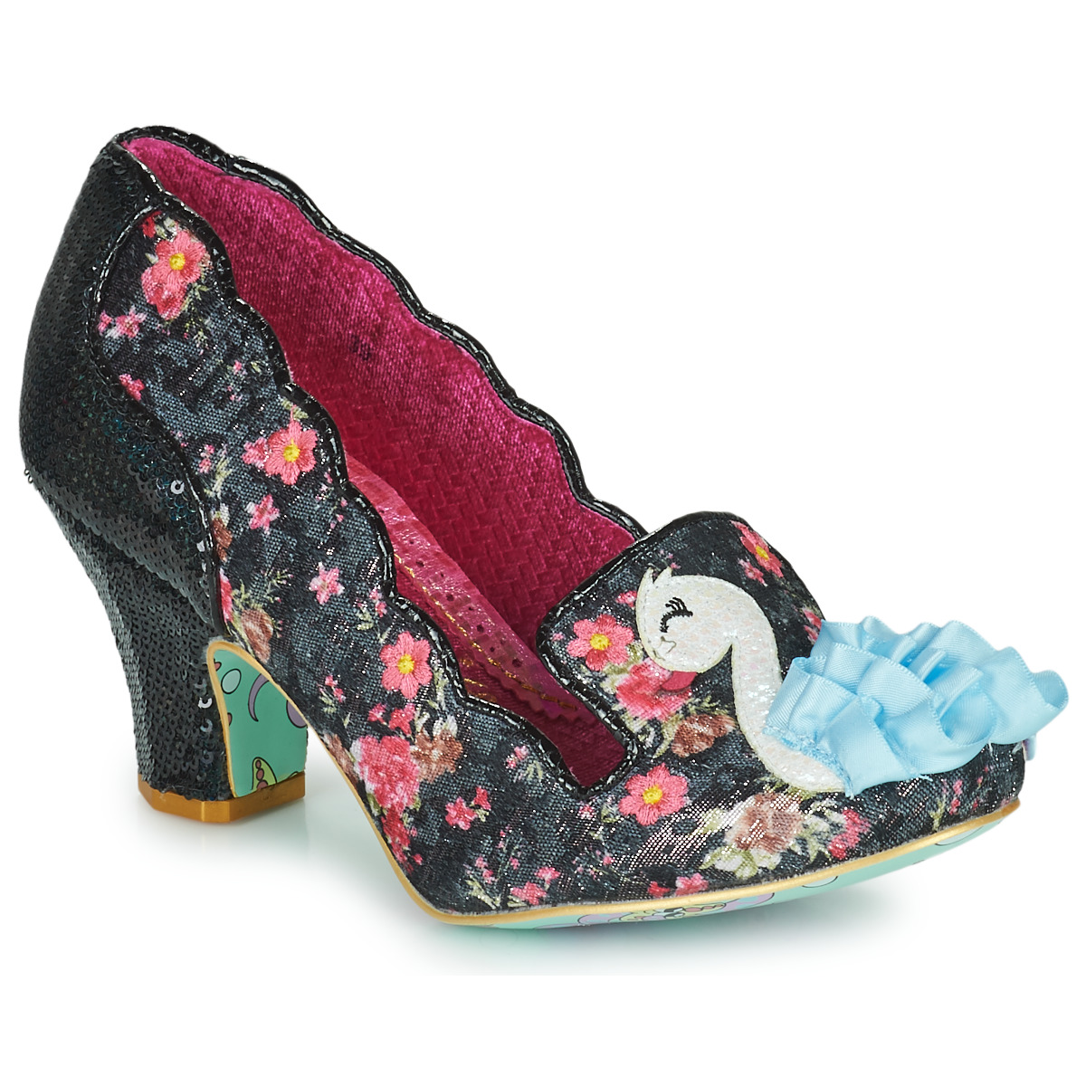 Irregular Choice - Paddle Boat - Black / Pink