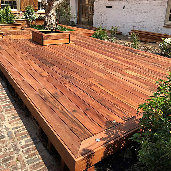 Kit terrasse complet - MUIRACATIARA / TIGER WOOD - Ep.21 mm x l.145 mm - L.1,25 m/ 30 m²