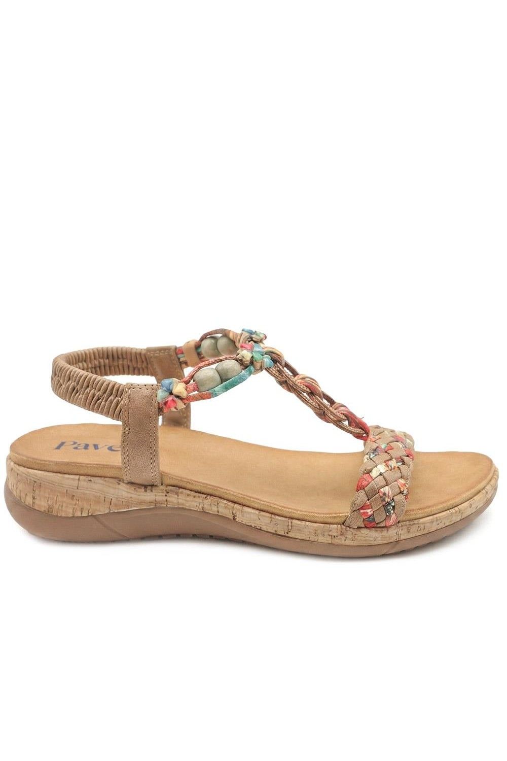 Pavers Beaded Elasticated Fit Sandals
