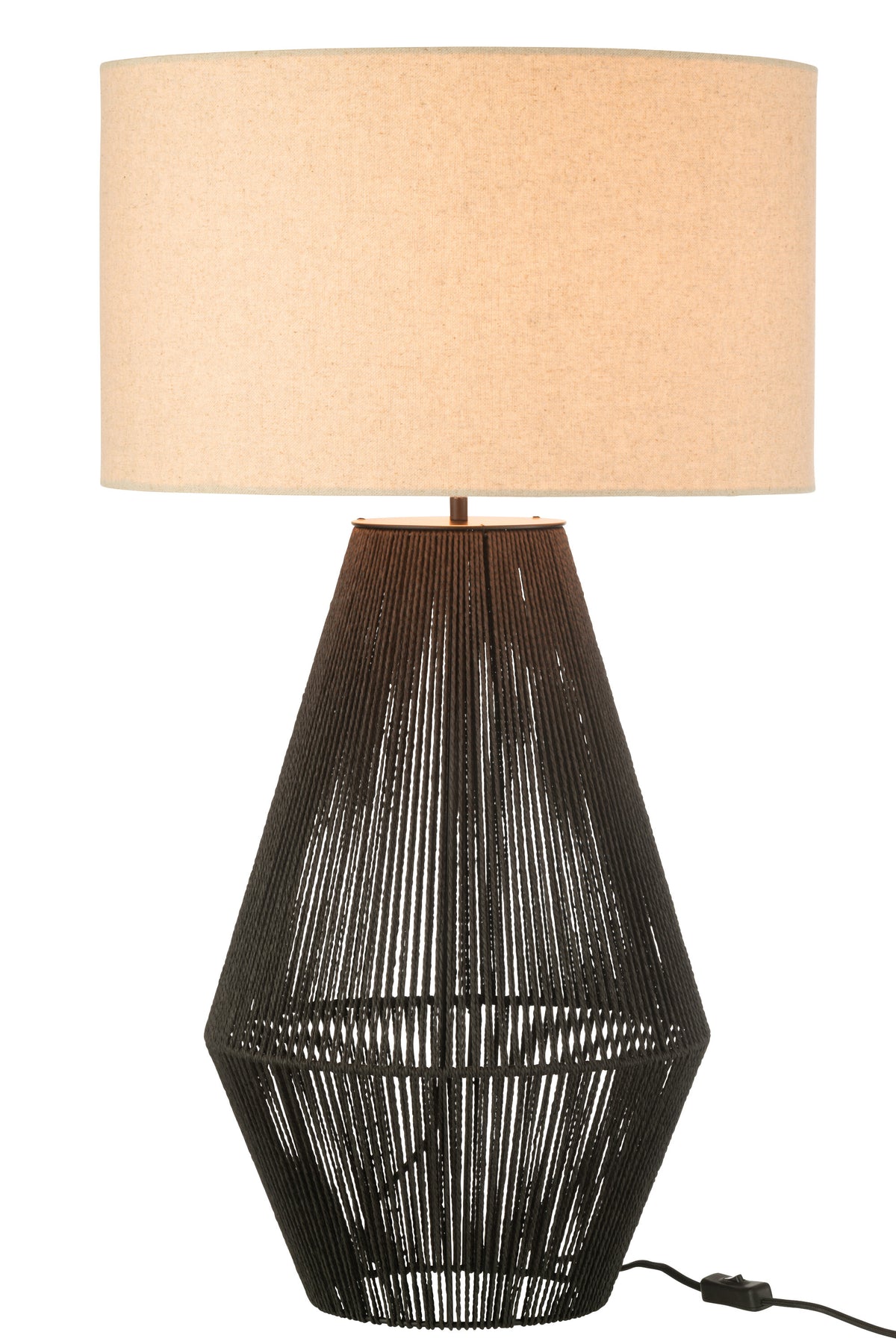 J-Line lamp Striing - metaal/papier - zwart