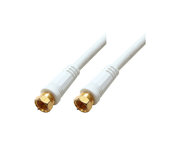 Câble Type F Mâle / Mâle blanc, Doré Blyss, 1.5 m