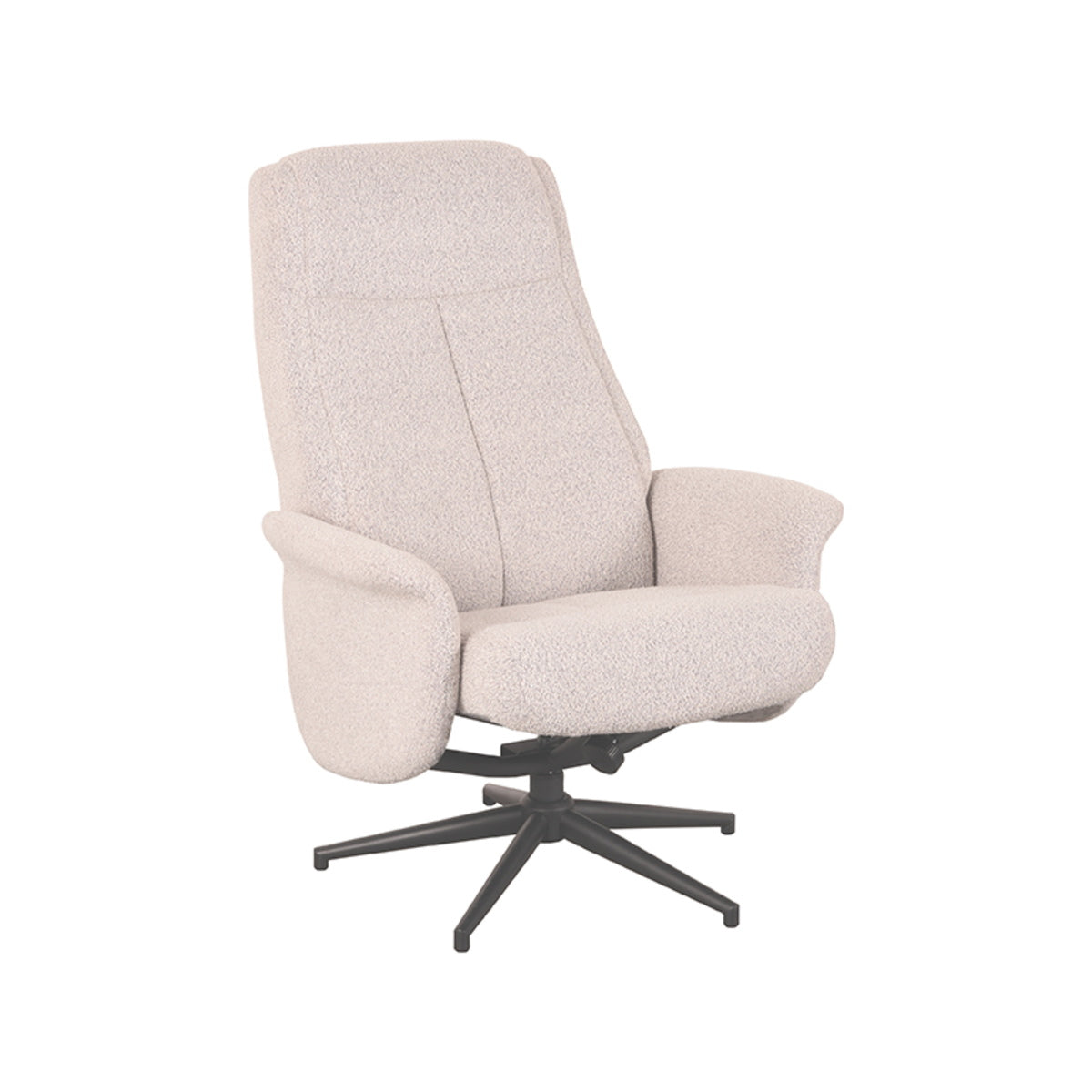 LABEL51 Fauteuil Bergen - Naturel Bouclé - Draaibaar - 76x77x105cm