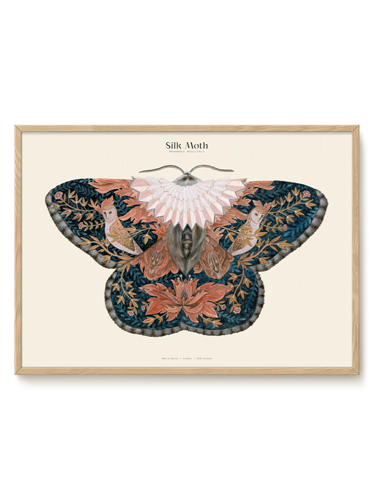 Matos - W. Morris inspired - Silk Moths No.9 - PSTR studio Kunst Poster