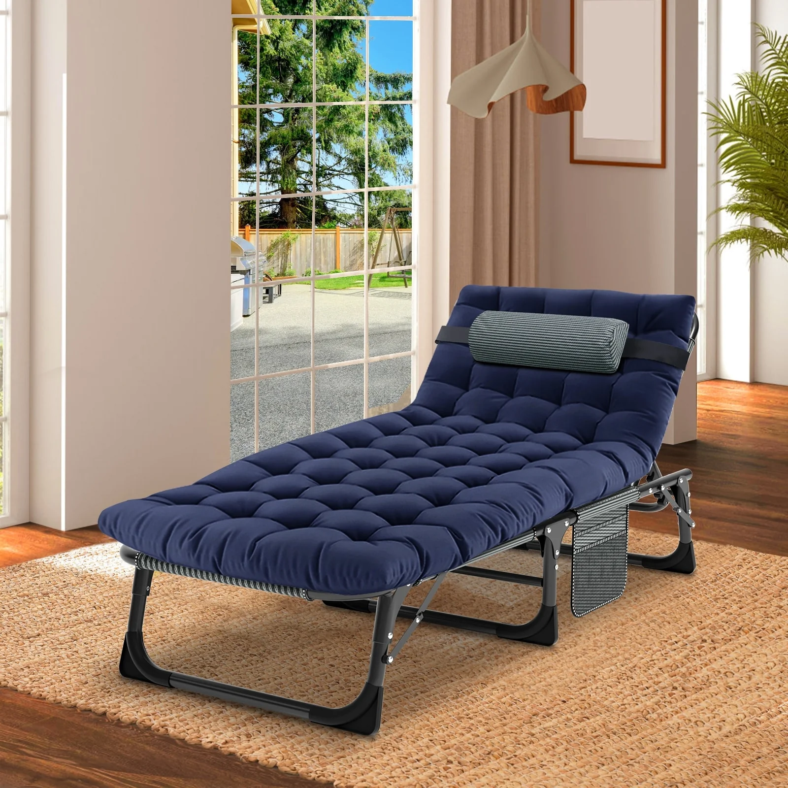 DoCred Upgraded Thicked Folding Camping Cot with Thicked Mattress