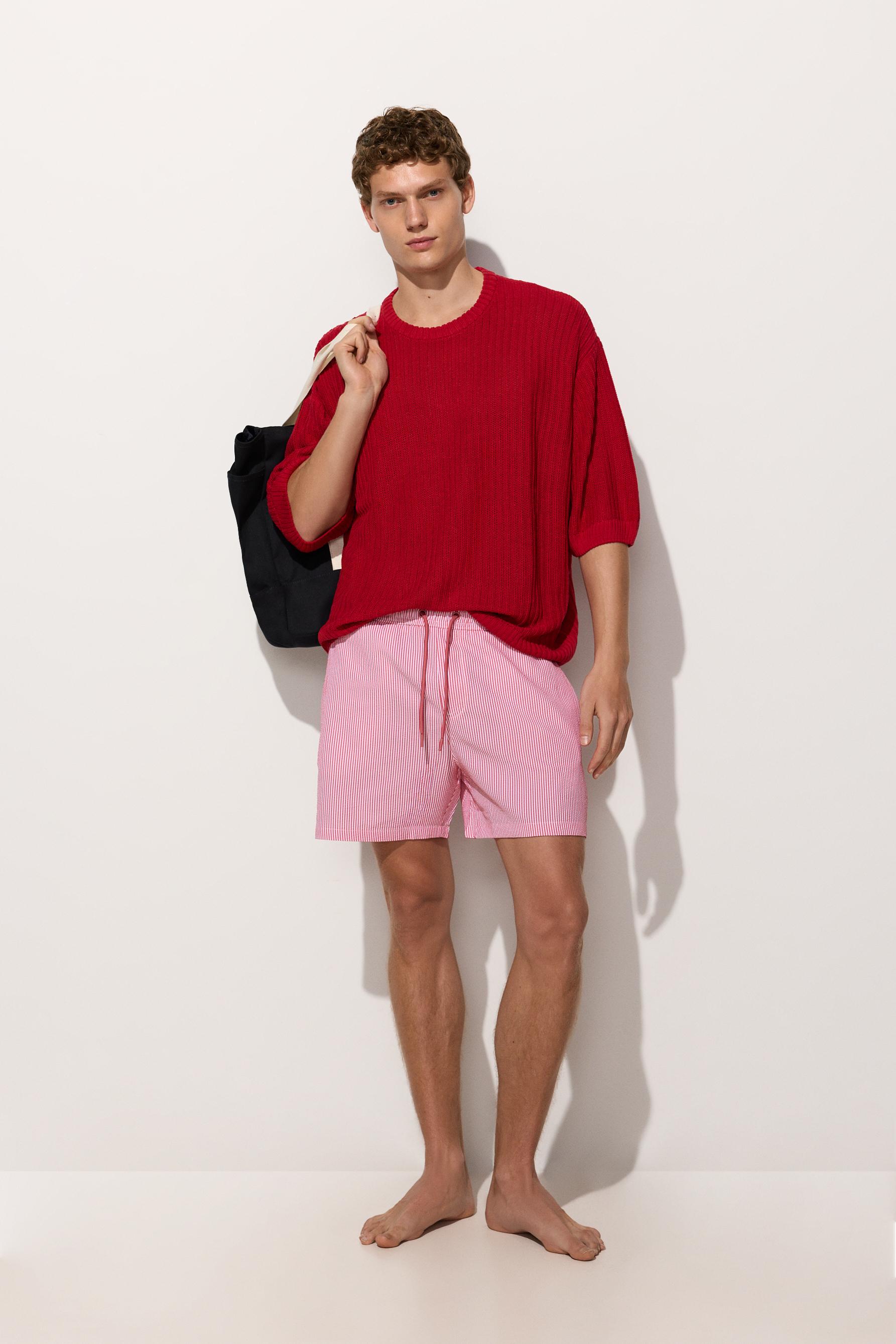 Camiseta oversize punto con lino