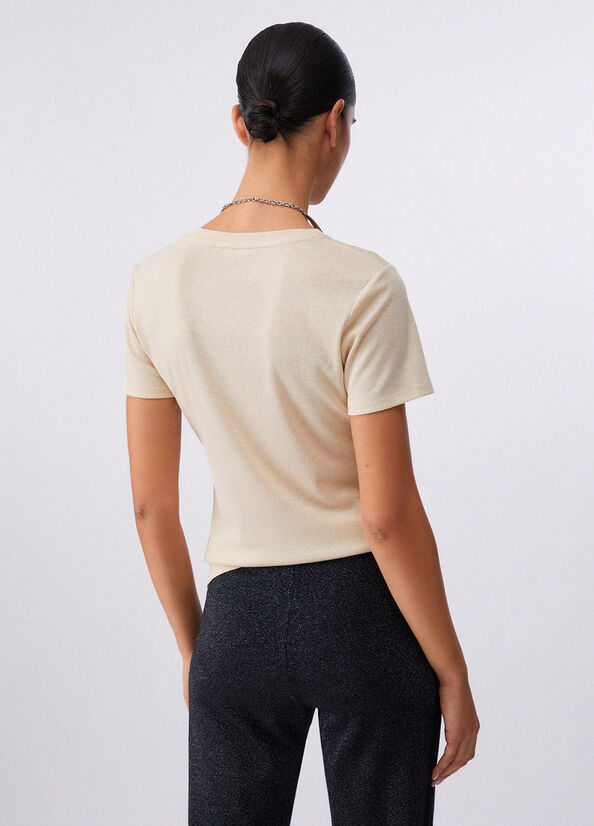 T-shirt con scollo a V