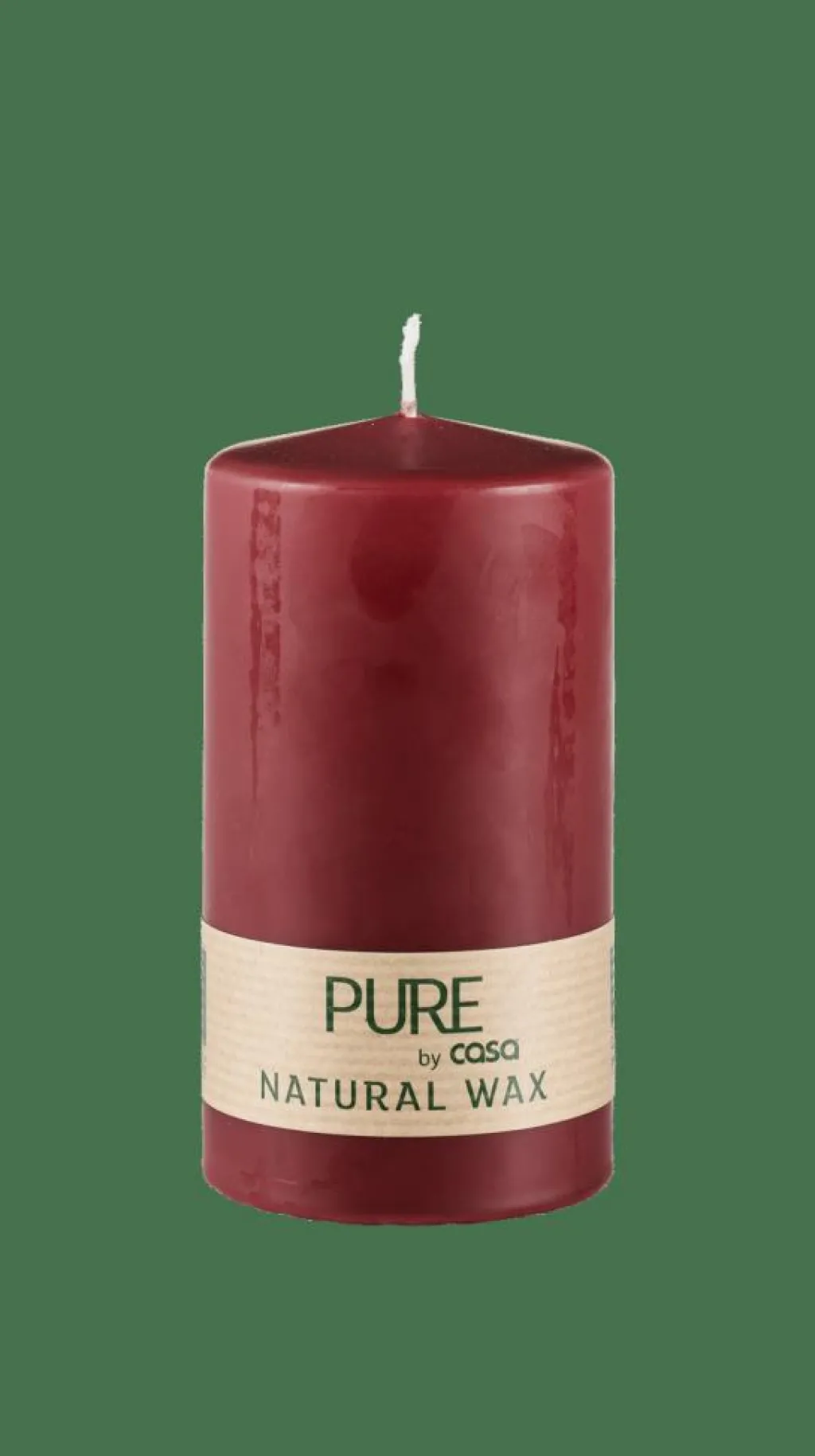 Bougies^CASA PURE Bougie Cylindrique Rouge Foncé
