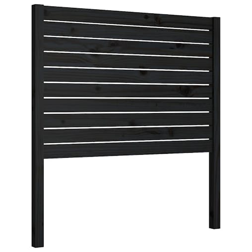 NNEVL Bed Headboard Black 96x4x100 cm Solid Wood Pine