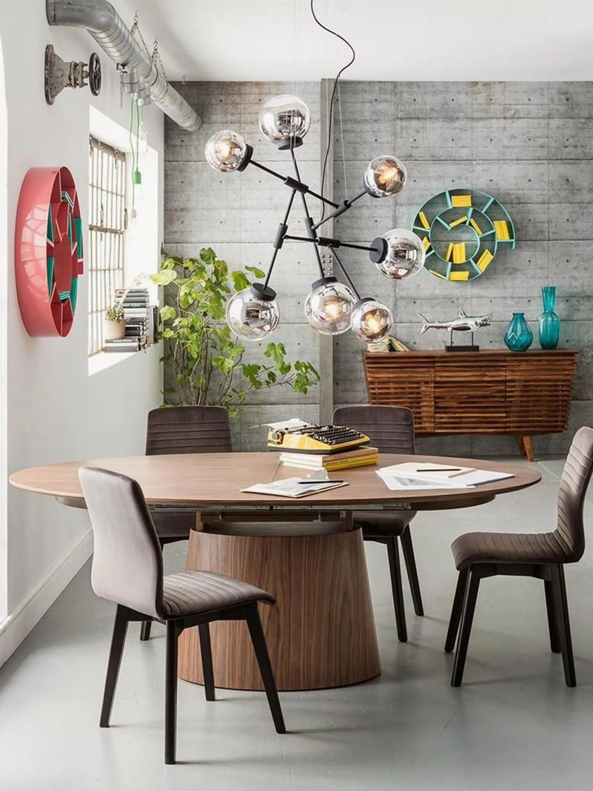 Ausziehbarer ovaler Esstisch Benvenuto aus Holz, 200-250 × 100?cm