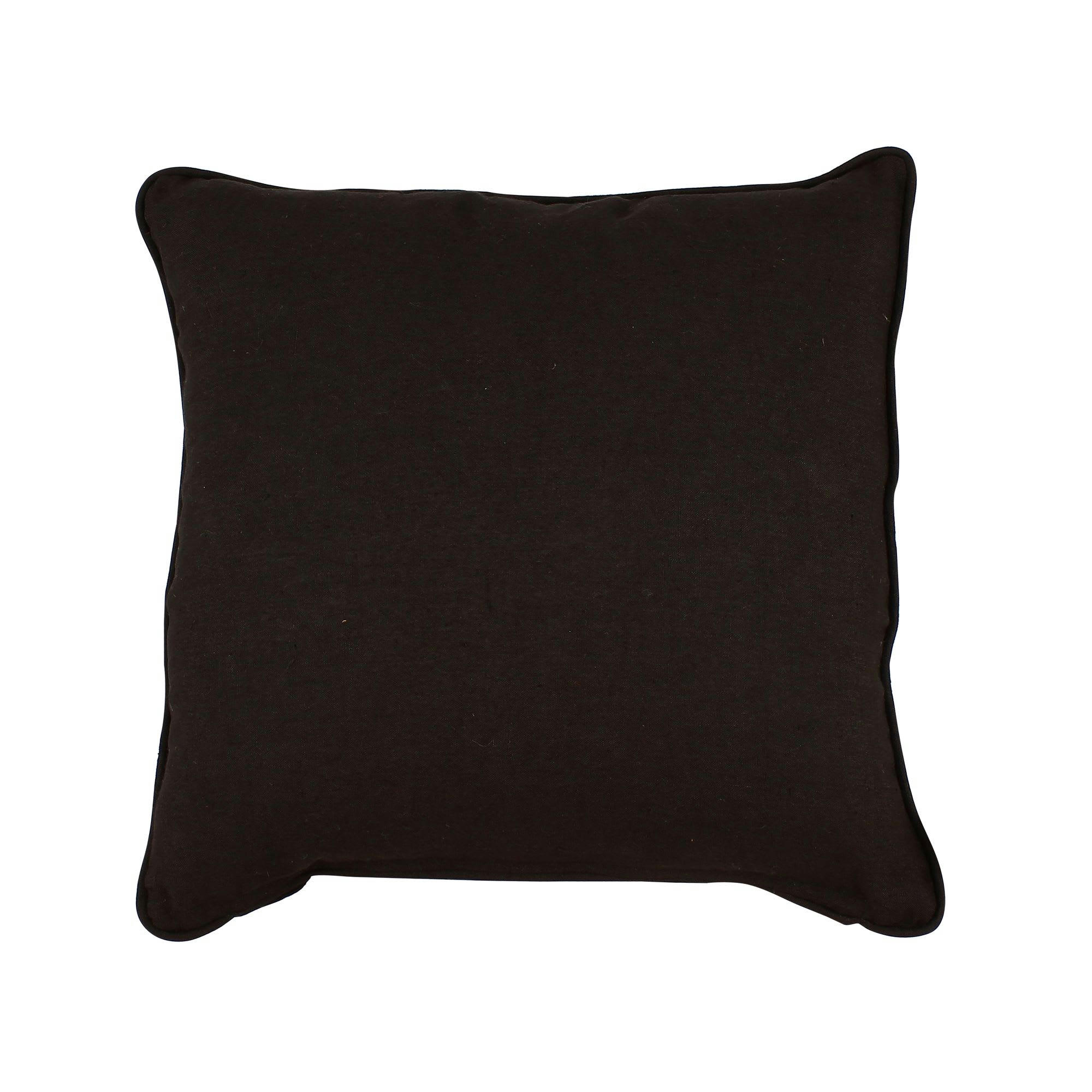 NYL - Coussin en lin noir 40cm