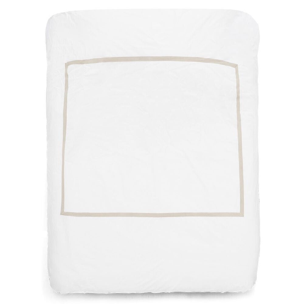Parure de lit 2 personnes 240x220cm réversible beige et gris