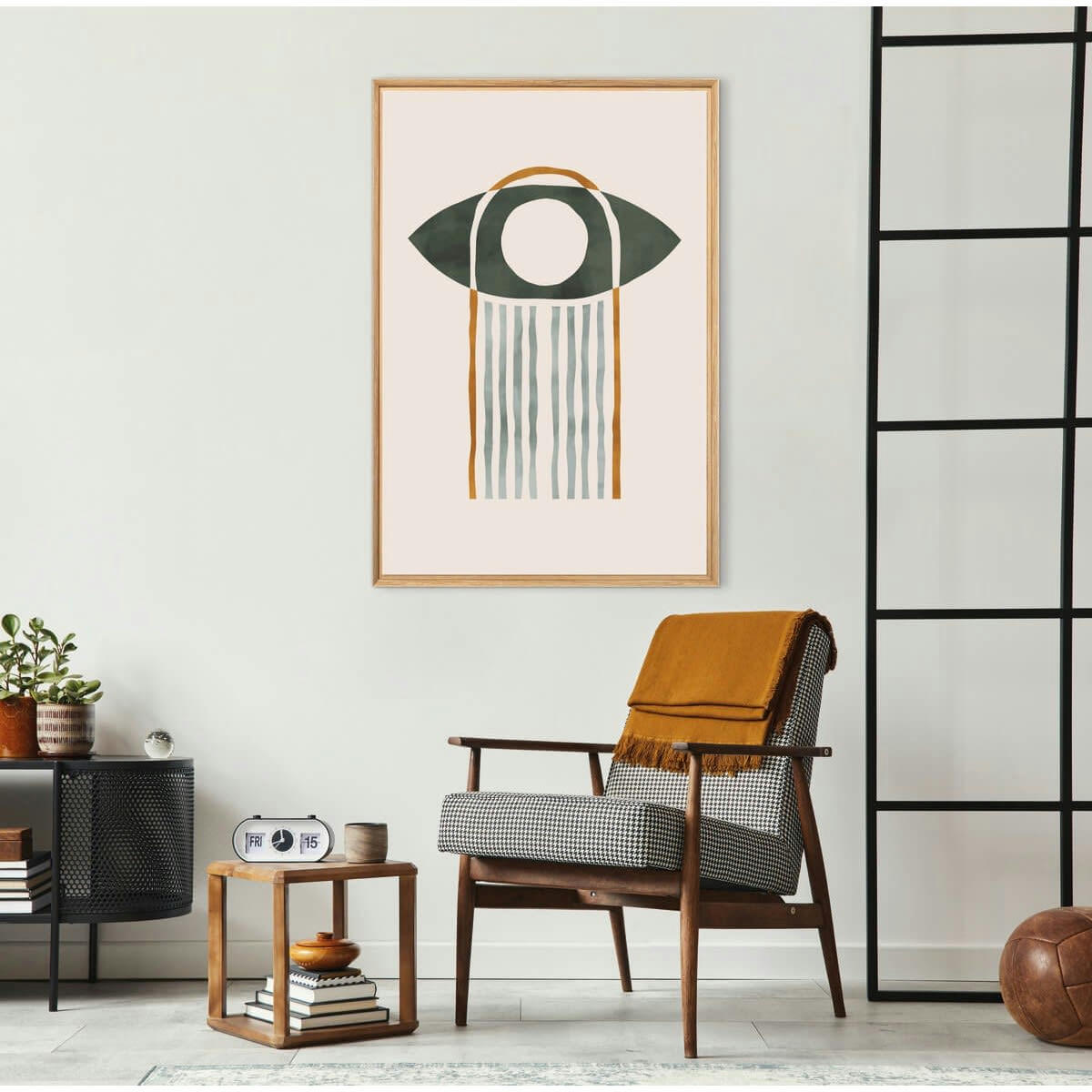 ABSTRAIT - Tableau mural encadré oeil abstrait 65x97 cm