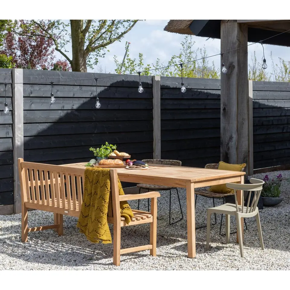 WOOOD Wings Tuinstoelen - Polyester - Naturel - Set van 4