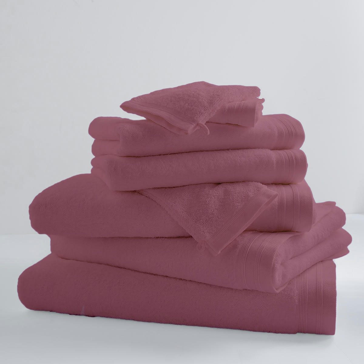 - Drap de bain uni et coloré coton rose 150x100