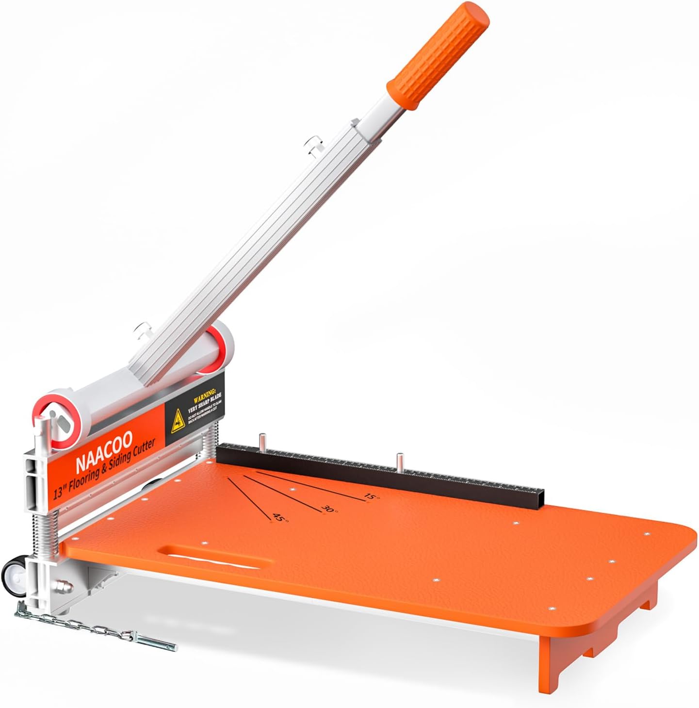 NAACOO Heavy Duty Laminate/Vinyl Floor Cutter, 13” Vinyl Plank Cutter with Wheel – Just 1 Step Meet Angle&Length Cutting, Flooring Tools - Cuts Laminate Floor, Engineer Wood, LVP/T, VCT, SPC, WPC