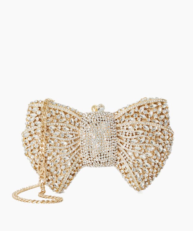 Enchant Gold - Embellished Bow Clutch Bag
