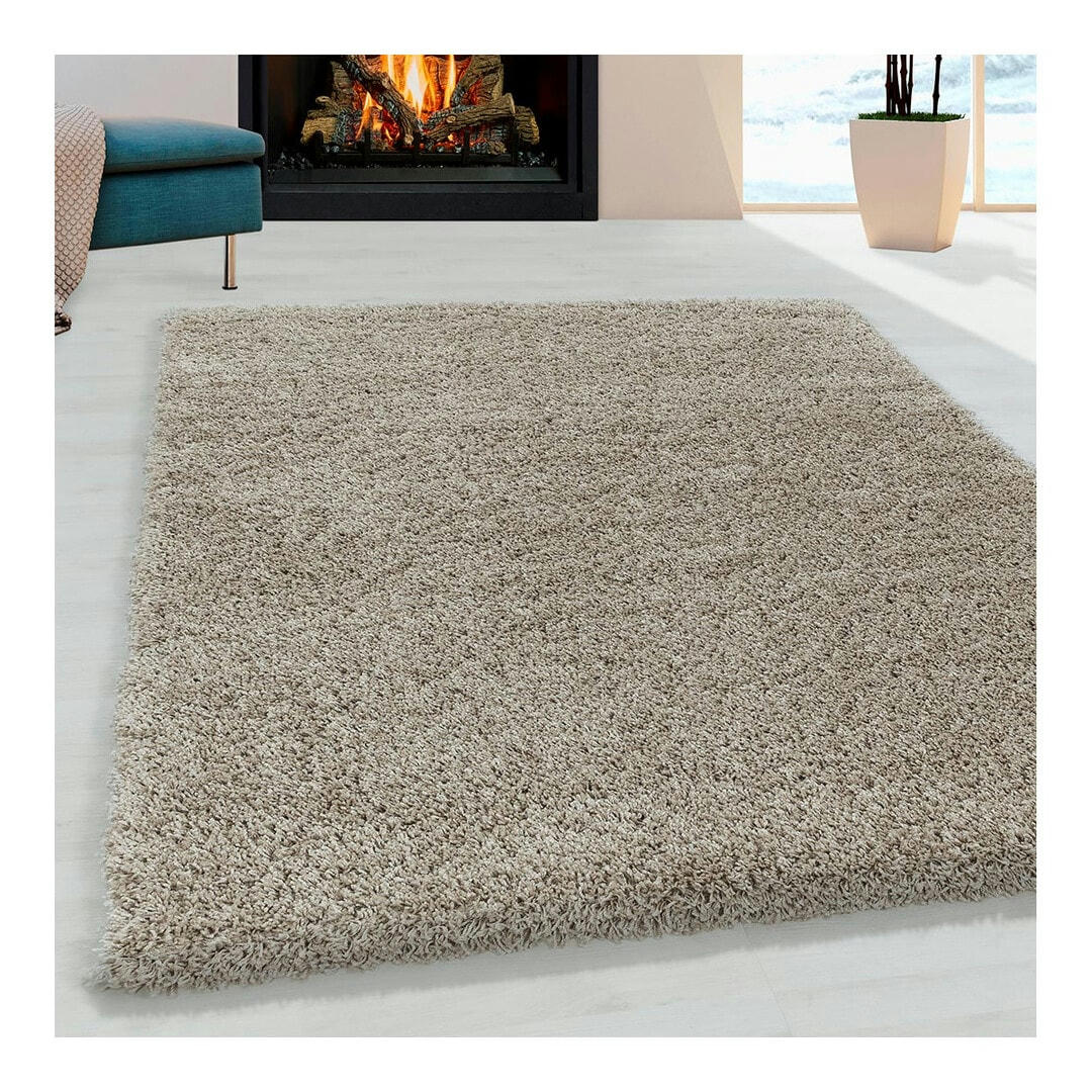 GADOL - Tapis uni design en polypropylène beige 60x110