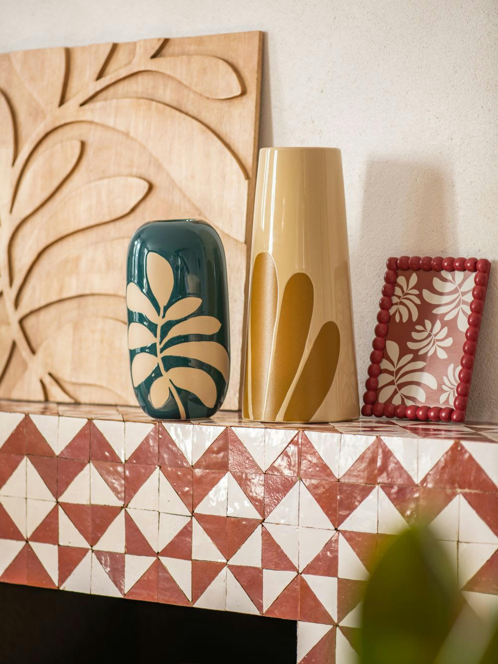 PALMA - Déco murale en bois de manguier 45x45
