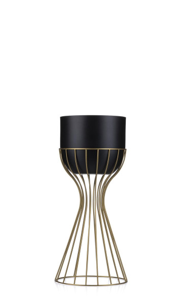Kwietnik stojący 46 cm złoto czarny metal LOFT