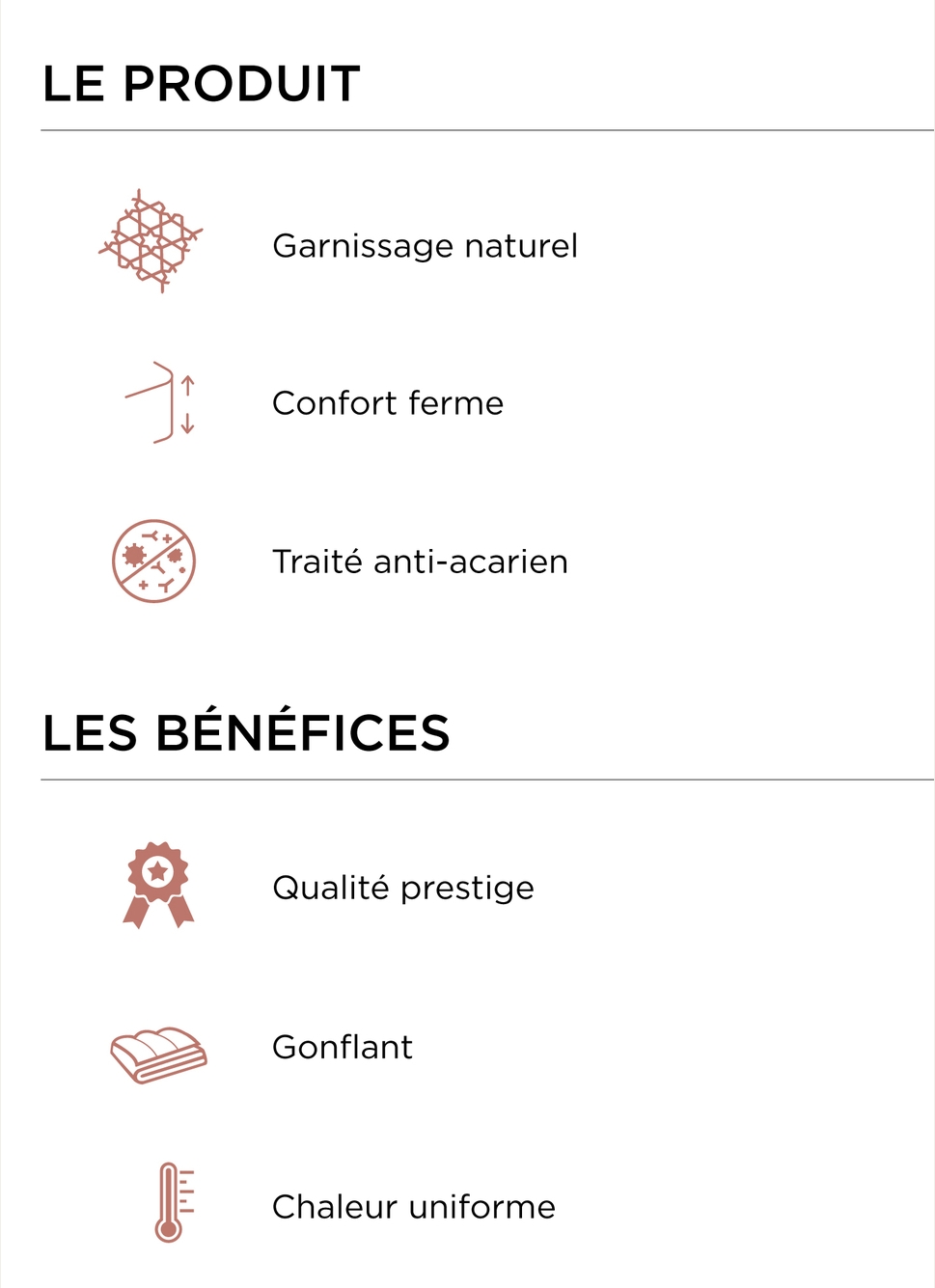 OREILLER CARRÉ NATUREL FERME ANTI-ACARIENS BLANC