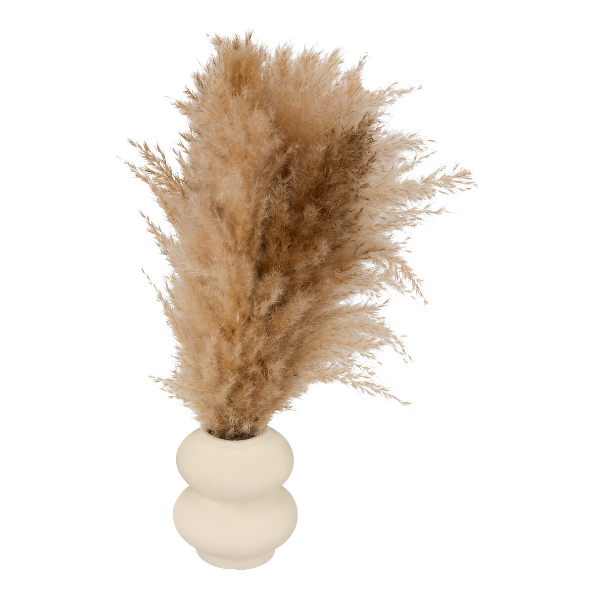 Floral arrangement with vase "Glen" Ceramic vase, White, H.42 cm