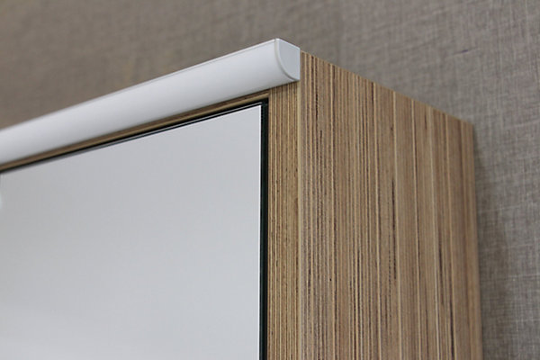 Armoire de salle de bains lumineuse LED avec miroir effet bois l.120 x H.70 x P.18 cm, Decotec Havana