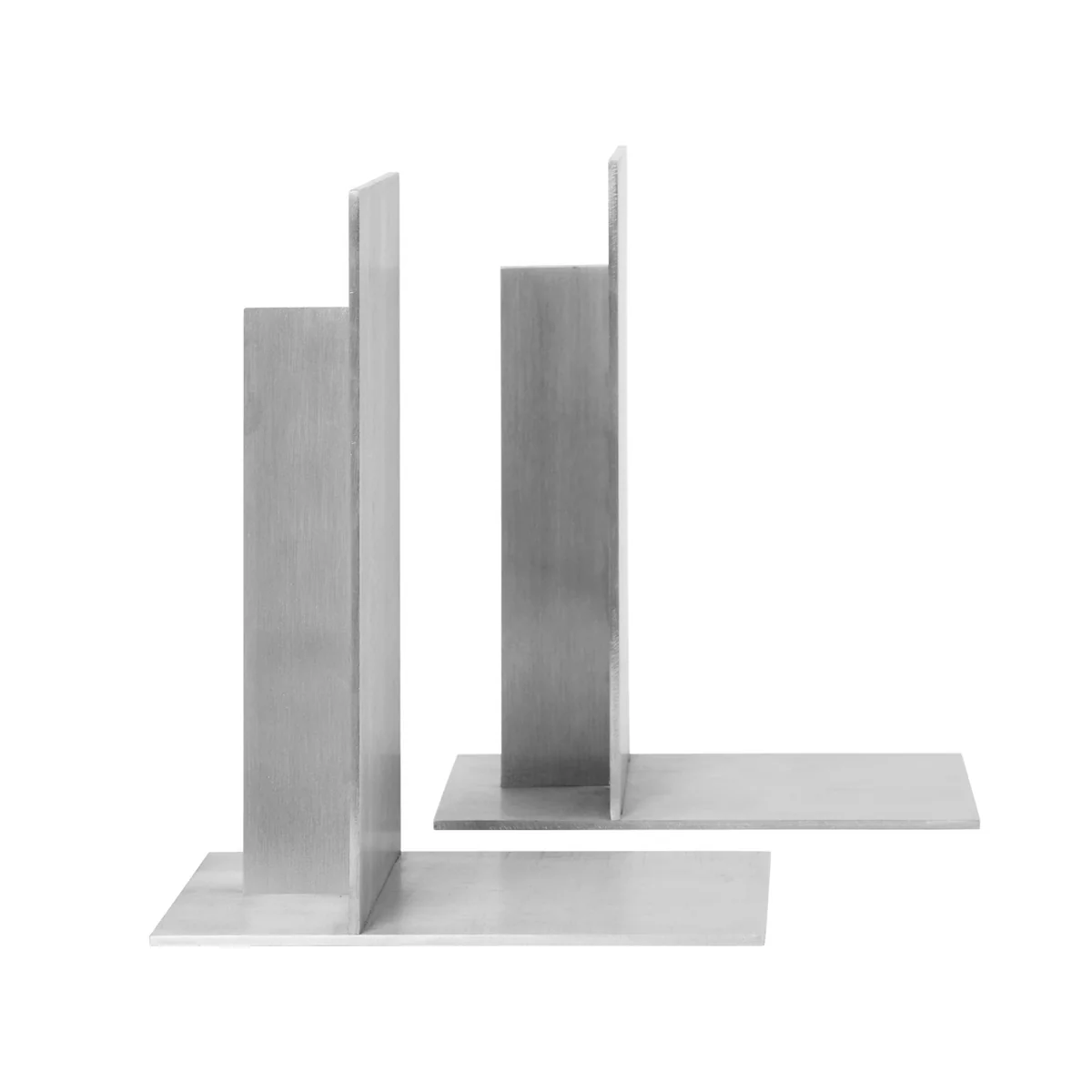 Ferm Living - Lager Buchstütze, Aluminium gebüstet (2er Set)