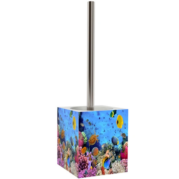 WC-Bürste »Ocean«, H 37 cm, Blau, Rechteckig