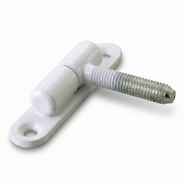Fiche à visser sur platine acier plastifié blanc ø13 mm