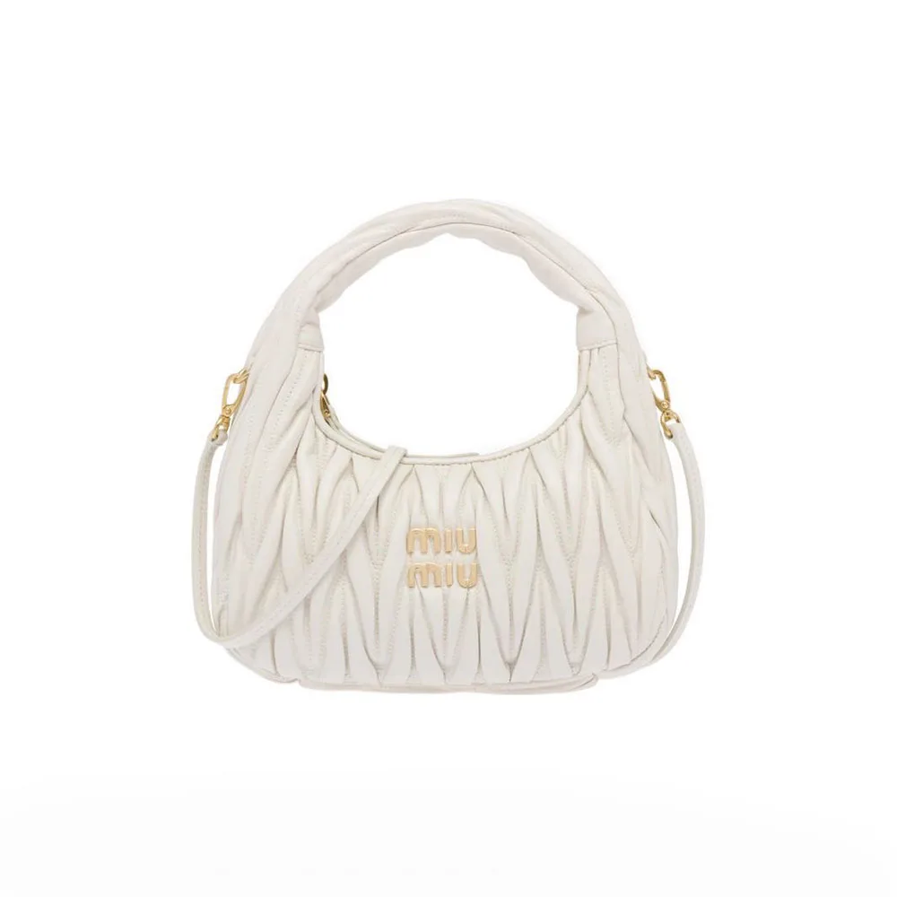 MIU MIU Wander matelassé hobo bag Mini&Small