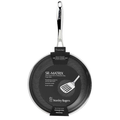 Stanley Rogers 28Cm S/Steel Matrix Nonstick Frypan Suits Induction