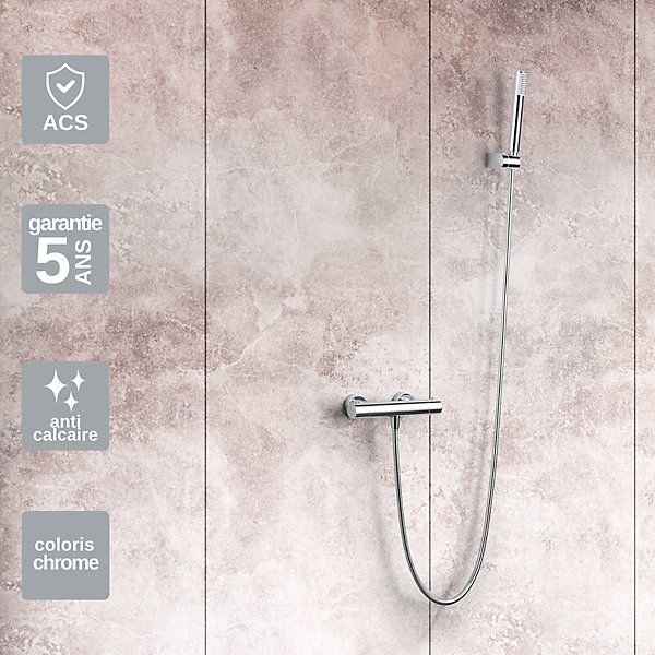 Mitigeur de Douche Thermostatique anti-calcaire Chrome IMEX MONZA BTM039-5