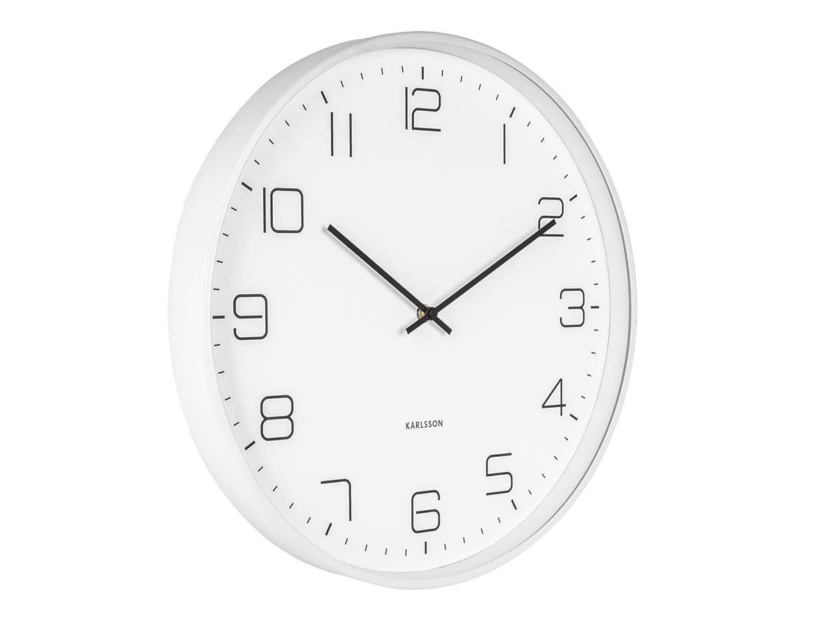 WALL CLOCK - Horloge murale en acier blanc