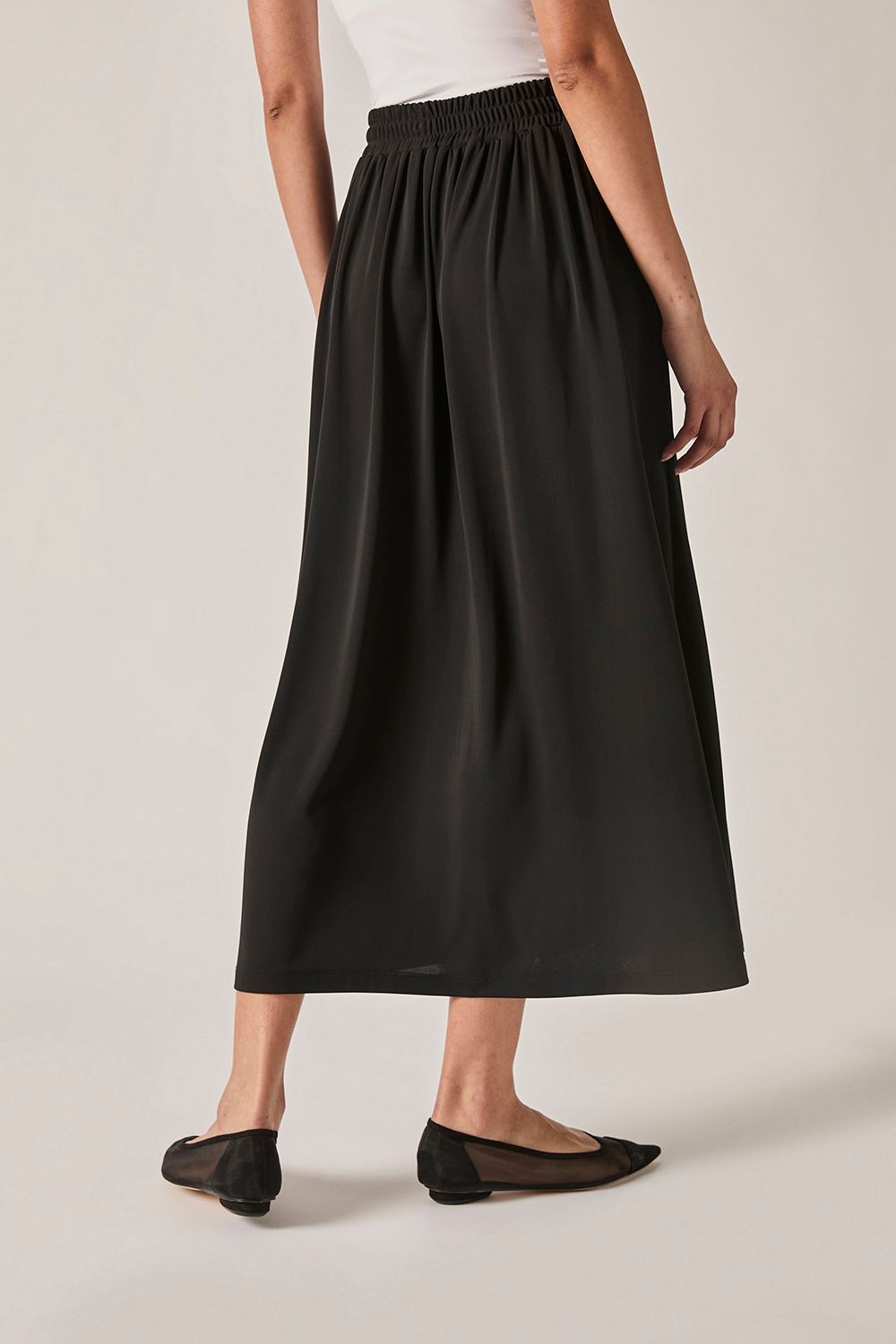 James Lakeland Black Jersey Midi Skirt