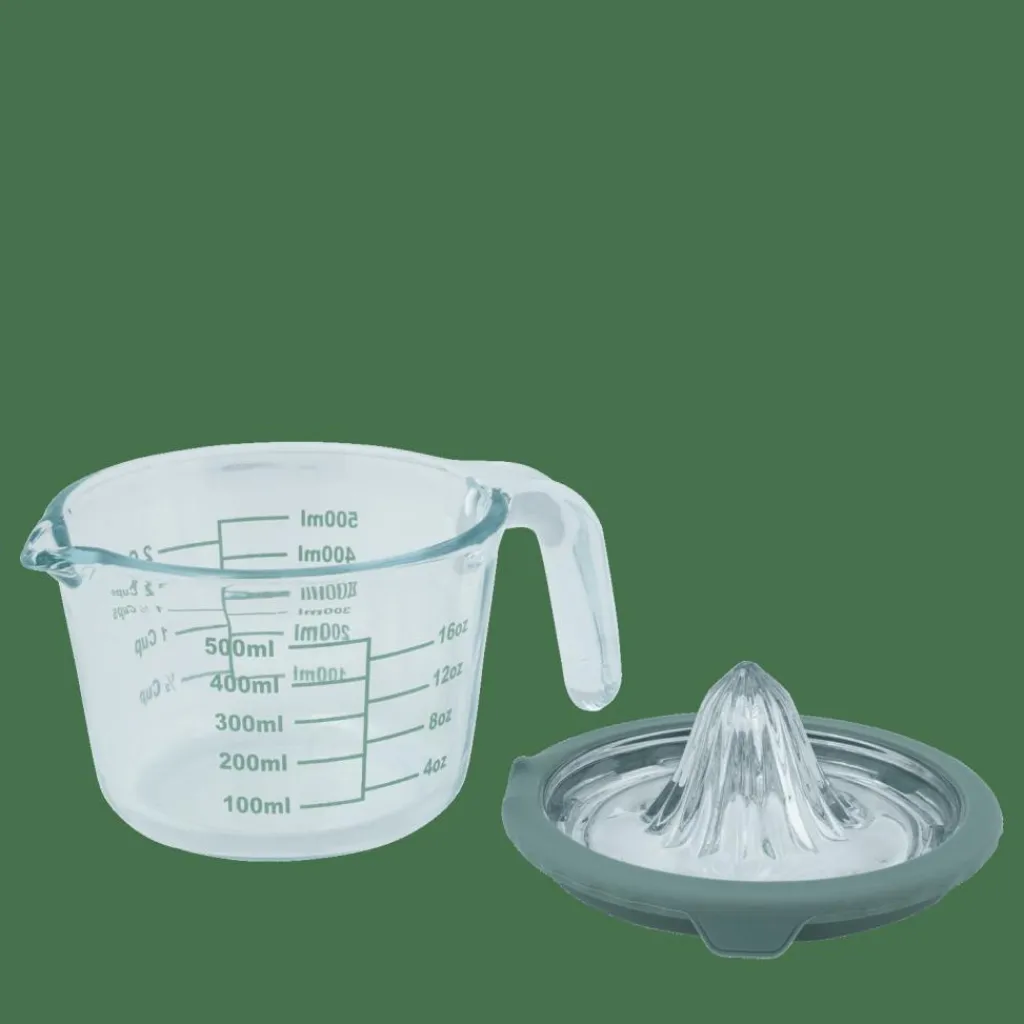 Presse-Agrumes^CASA CUISINO Presse-agrumes Avec Verre Doseur 500 Ml Vert, Transparent