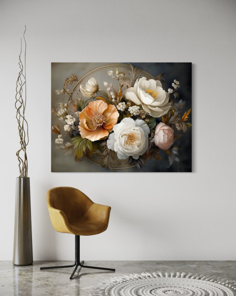 Feeby Obraz na płótnie, Kwiaty Botanika Liście 60x40