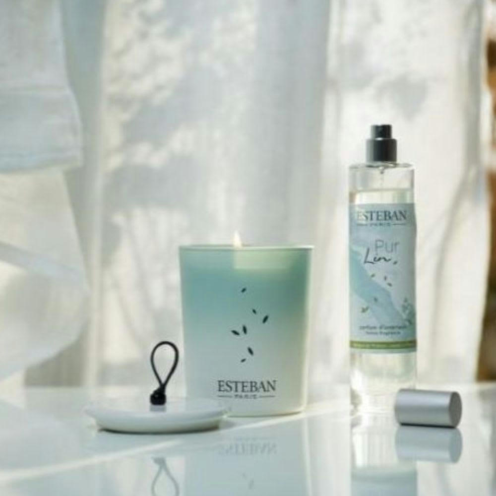 PURE LIN - Bougie déco parfumée rechargeable