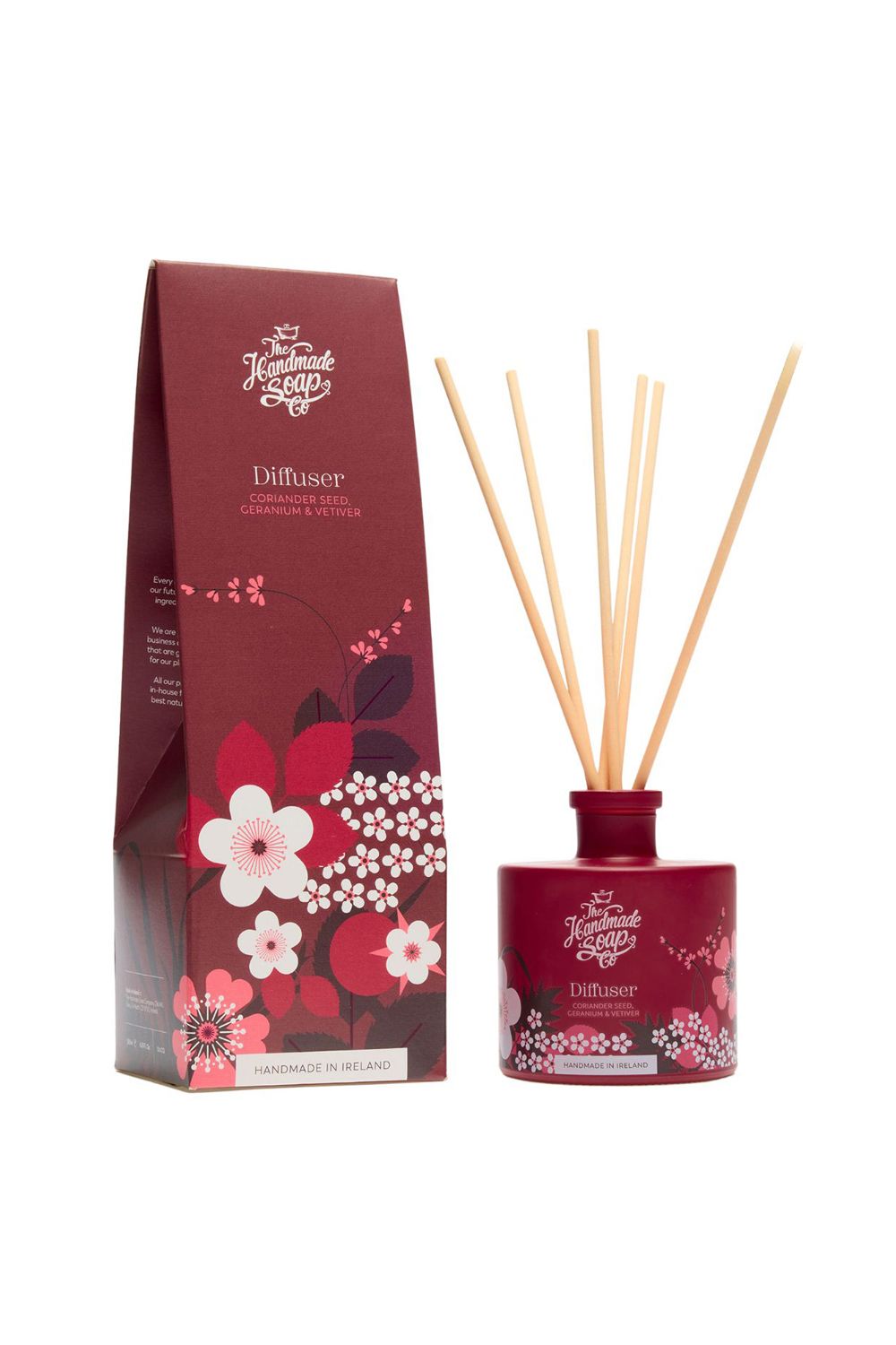 The Handmade Soap Company Corinader Seed, Geranium & Vetiver Reed Diffuser 200ml
