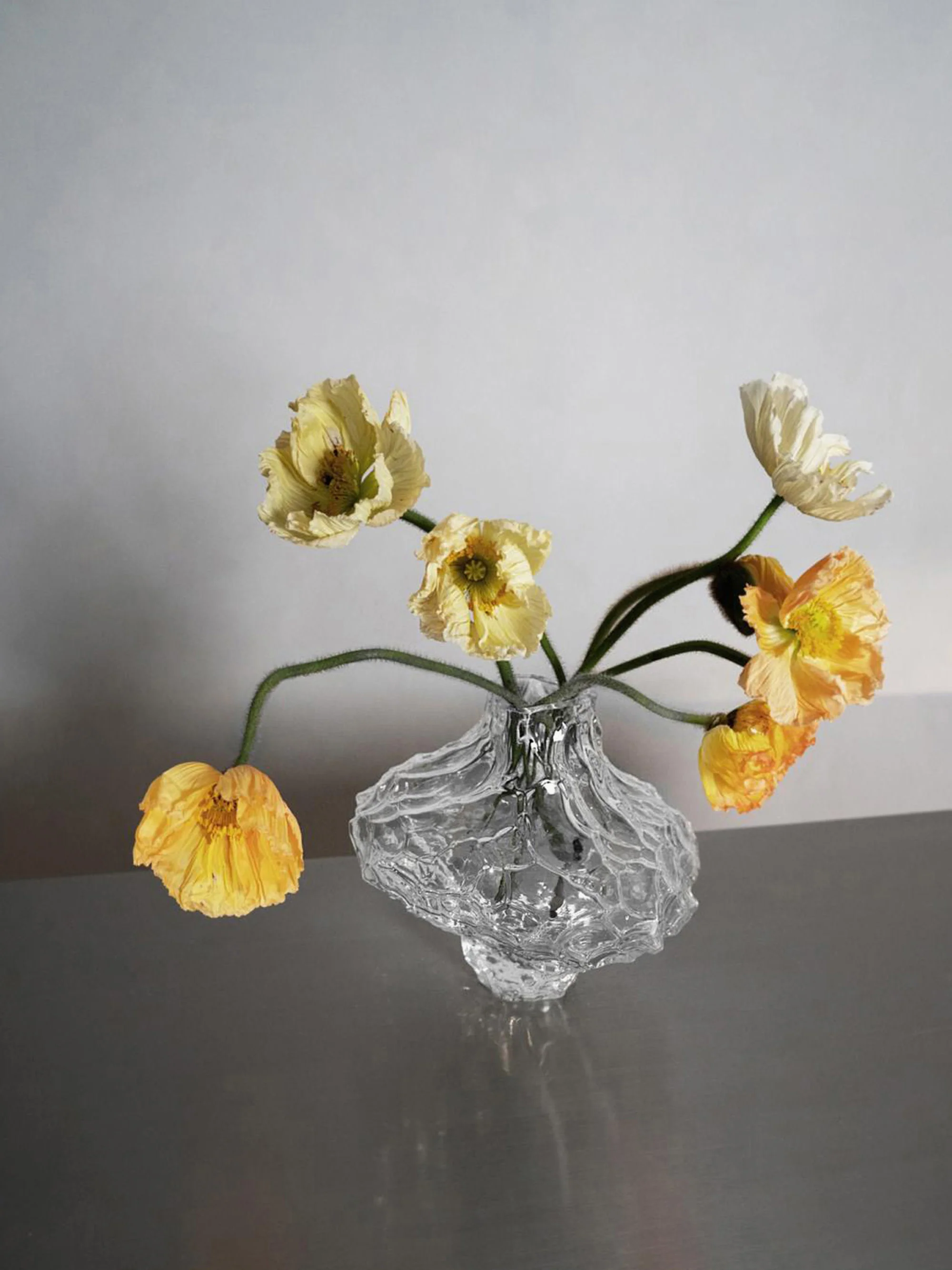 Mundgeblasene Glas-Vase Canyon, H 23 cm